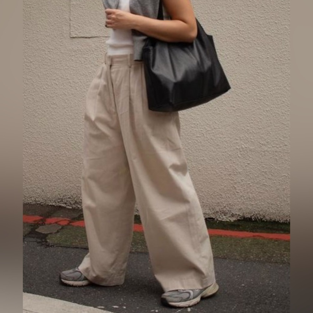 Women's COS - WIDE-LEG TAILORED PANTS - beige - us 10